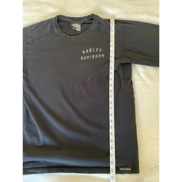Harley-Davidson Winged Logo Black T-Shirt Men’s Large - Picture 4 of 8